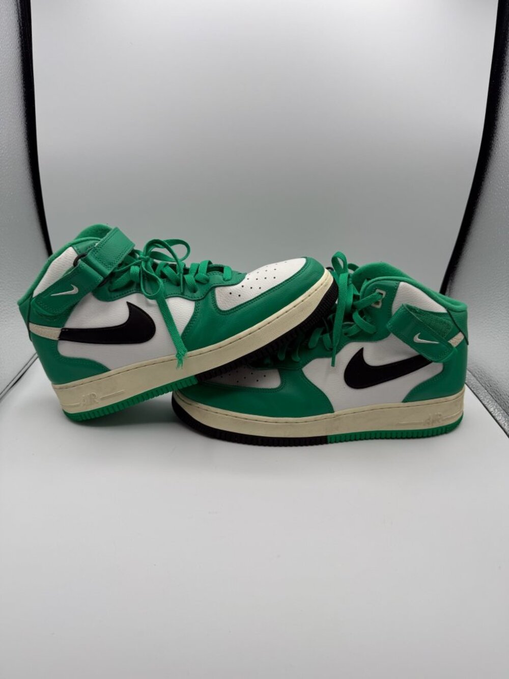 Size 13 - Nike Men’s Air Force 1 '07 LV8 Mid Split - Stadium Green (DZ2554-100)